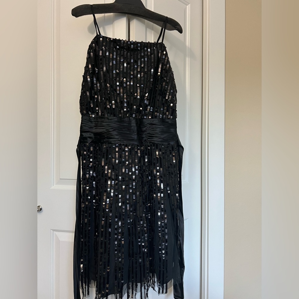 BCBG Max Azria Midi Sequin 100% Silk Dress NWT Size 10